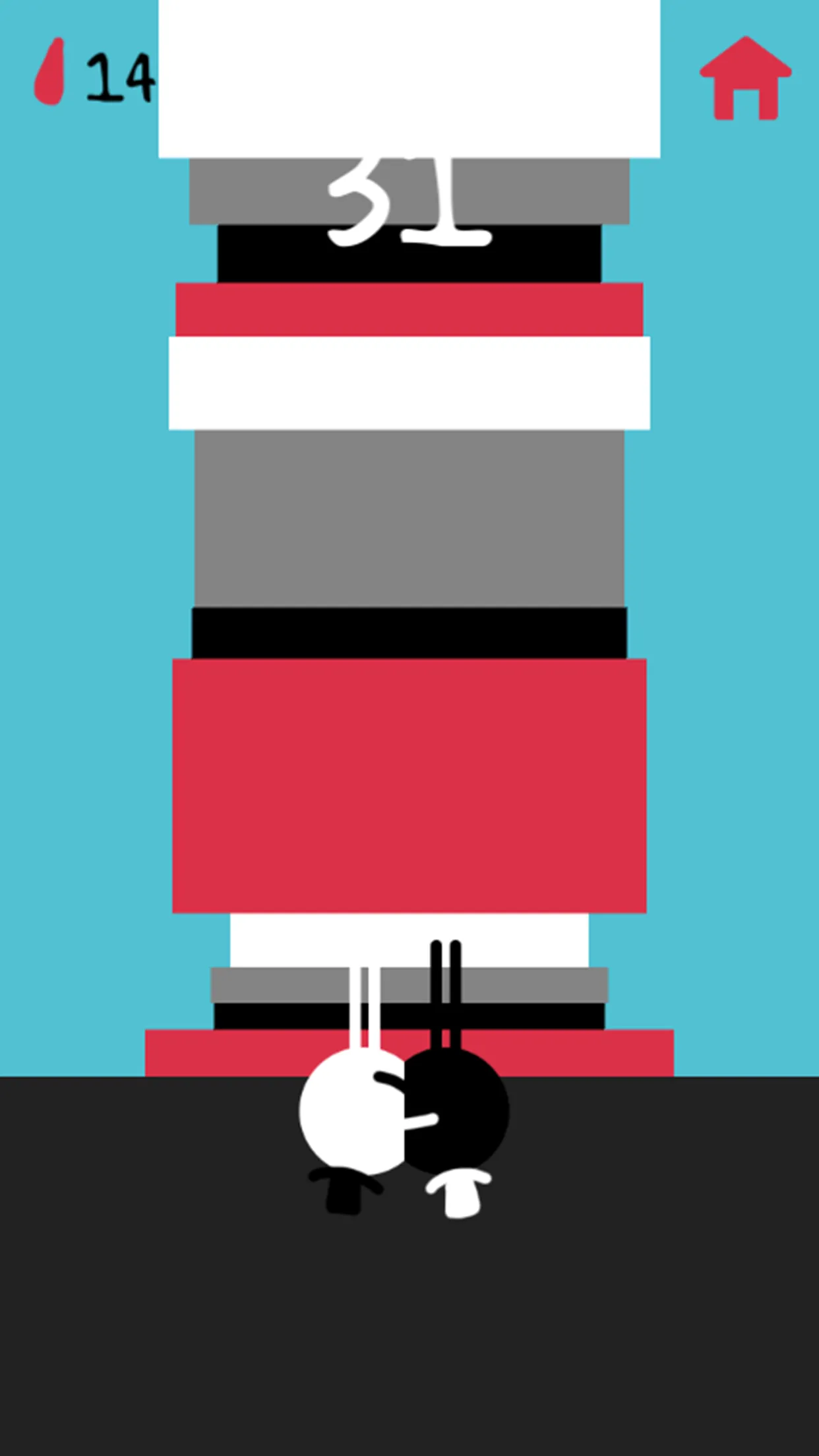 Left Right Rise tall tower gameplay