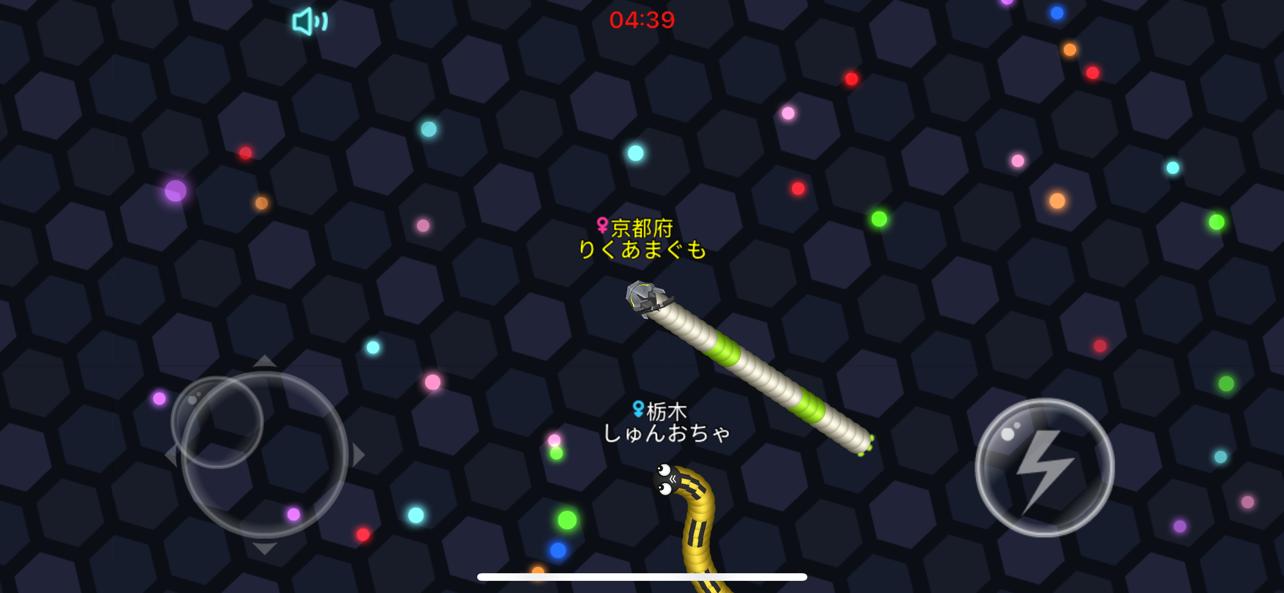 蛇蛇·贪吃蛇 - 摇杆与加速操作